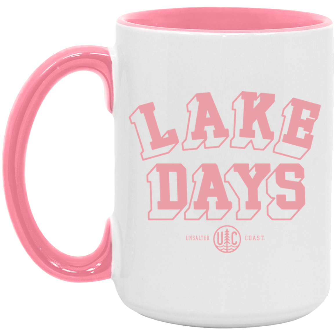 Lake Days Pink 15oz. Accent Mug