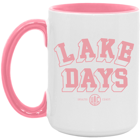 Lake Days Pink 15oz. Accent Mug